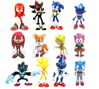 6 Pezzi/set Sonic Action Figures Code Werehog Knuckle Dolls Dr. Eggman Cartoon Figure Collection Bambole Giocattolo Riccio per Bambini