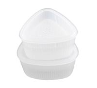 6 Pezzi Set Stampi per Sushi Triangolari, per Riso, in PP Bianco | Dimensioni Grande e Piccola, Uso Domestico o Ristorazione, Crea Pezzi Creativi e Porzioni Precise