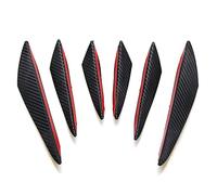 6 Pezzi/set Universale Paraurti Anteriore Labbro Diffusore Splitter Alette Spoiler Carrozzeria Auto Tuning Canard Decorazione Accessori Ricambio(Fiber 6pcs)