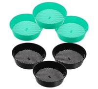 6 Pezzi Setaccio per Terriccio da Giardino in Plastica, Rete 5 MM | Bonsai e Rinvaso, Portatile e Manuale, Setaccio Efficiente per Aiuole Rialzate e Sabbia