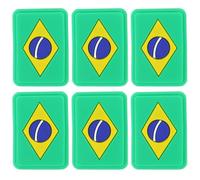 6 Pezzi Silicone Smorzatore di Vibrazioni per Racchetta da Tennis Verde | Forma Circolare, per Corde e Lezioni, Stile Creativo e Decorativo, Adatto a Giovani Giocatori