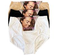 6 PEZZI SLIP ALTO MICROFIBRA BIANCO NERO NUDO seamless MORBIDO INTIMO MUTANDE