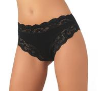 6 PEZZI SLIP DONNA 742 JADEA COTONE MODAL E PIZZO ELASTICIZZATO
