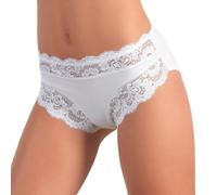 6 PEZZI SLIP DONNA 742 JADEA COTONE MODAL E PIZZO ELASTICIZZATO