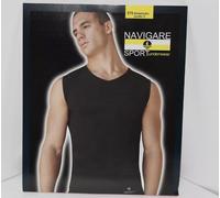 6 PEZZI SMANICATO UOMO NAVIGARE COTONE ELASTICIZZATO SCOLLO V 575 CANOTTA SHIRT