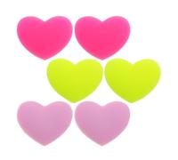 6 Pezzi Smorzatore a Cuore in Silicone per Racchetta da Tennis | Giallo Fluorescente, Rosa Fluorescente e Rosa Chiaro, Due Pezzi Ciascuno, per Racchette e Racchette da Tennis