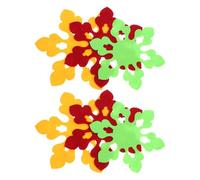 6 Pezzi Sottobicchiere a Fiore a Sei Petali, Set, Tessuto | Riutilizzabile, Facile da Pulire, Resistente al Calore E'usura, Tre Misure per Tavola, Cucina e Esterno