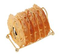 6 Pezzi Sottobicchieri, Sottobicchieri per Bevande Vintage Metallo con Supporto, Sottobicchieri Decorativi da Tavolo Rotondi per Cucina Casa Bar Caffè