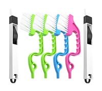 6 pezzi Spazzola per la Pulizia delle Fessure,Kit spazzole per la pulizia della cucina della pista della finestra,2 in 1 Spazzole per la pulizia della polvere,Strumenti per la pulizia della fessura