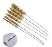 6 Pezzi Spazzole per Tubi in Ottone, Pulizia Rullo Spazzola Metallica di Ottone 8 mm/10 mm/12 mm/15 mm/20 mm/25 mm Riutilizzabile Multiuso Tubo Spazzola per la Pulizia del Tubo e del Cilindro