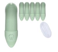 6 pezzi Spazzolino da denti per cani con setole morbide in silicone Spazzolino da denti per cani Spazzolino da dito per la pulizia dei denti dei cani