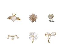 6 pezzi spille per vestiti donna spille per vestiti scollatura perle di sicurezza clip vestiti scollati spilla da colletto per camicia