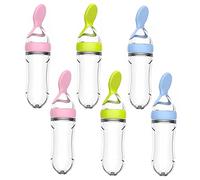 6 Pezzi spremere la bottiglia di cereali di riso chiave domestica scodella per zuppiera cricchetto borraccia bottle biberon alimentatore per neonati Gel di silice PEPLAYTAL