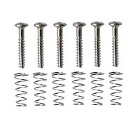 6 Pezzi Spring Knocker per Viti per Chitarra +, Argento, 20,2 x 3 mm