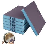 6 Pezzi Spugna Abrasiva, 12×10×1,3cm Diverse Specifiche Tamponi Abrasivi, Diverse Spugnette Abrasive Per Legno Lavabile pour Lavorazione Del Legname, Lucidatura Di Mobili, Verniciatura Di Fondo