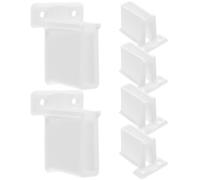 6 Pezzi Staffa per Mensola in Plastica ABS con Viti | Supporto a Parete per Scaffali da Armadio, Adatta a Filo Metallico Sotto 1/2 Pollice, per Bagni e Lavanderia