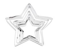 6 Pezzi Stampi per Biscotti a Stella a Cinque Punte in Acciaio | Set da Sei Pezzi, Argento, Facili da Usare e Sformare, per Fondant e Lavoretti Creativi