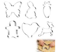 6 Pezzi Stampi per Biscotti Natalizi in Acciaio Inox, Formine Plätzchen a Forma di Oca, Uomo Pan di Zenzero, San Martino, Tagliabiscotti Natale per Dolci Fatti in Casa e Decorazioni Feste