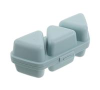 6 Pezzi Stampo per Onigiri Giapponese a 6 Scomparti, Plastica Blu | Pieghevole, Facile da Lavare, per Casa e Outdoor, Forma Triangolare, per Musubi e Preparazione Bento