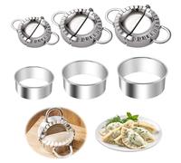 6 Pezzi Stampo per Ravioli, Acciaio Inossidabile Stampo Ravioli, 3 Pezzi Ravioli Stampo + 3 Pezzi Stampi Taglio, Stampo Ravioli Grandi, stampi per Ravioli Adatto per Preparare Gnocchi Wonton Pancake