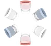 6 Pezzi Stampo Sferico per Cubetti di Ghiaccio in Silicone | Rilascio Facile, Fusione Lenta, per Bourbon e Cocktail, Uso Domestico, Feste, Forma Hockey Puck
