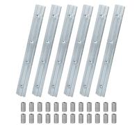 6 Pezzi Strutturali Linea Retta, Connettore per 40x40 Serie Profili Alluminio, Profili Alluminio Strutturali Linea Retta, Connettore per Profili in Acciaio al Carbonio con 24 Viti M6