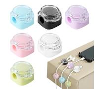 6 Pezzi Supporti Magnetici per Cavi, Fermacavi Magnetici Autoadesivi, Organizzatore di Cavi per Scrivania, Supporto da Muro per Cavi, per Cavi di Ricarica, HDMI, USB, Cavo Audio, Multicolor