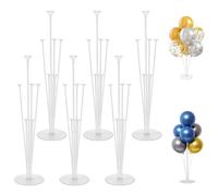 6 Pezzi Supporto Palloncini, Porta Palloncini Supporto, Palloncino Kit con Bastoncini, per le Decorazioni di Feste, Matrimoni e Compleanni