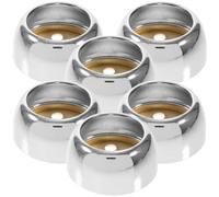 6 Pezzi Supporto per Asta Armadio in Acciaio Inox, Robusto, Argento | Installazione Semplice, Superficie Liscia e Piana, Resiste alla Ruggine, per Balcone e Bagno