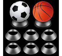 6 Pezzi Supporto per Pallone Memorabilia Piedistallo per Sfera Stand Espositore per Porta Palla Supporto per Pallone da Calcio per Basket Calcio Pallavolo Softball Bowling (Trasparente)
