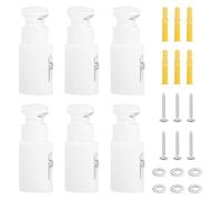 6 Pezzi Supporto per Scaldasalviette, Staffe Scaldasalviette Regolabili per Radiatore Bagno, Supporti in ABS per Tubi Dritti e Curvi, Kit Completo per Installazione Radiatori e Asciugamani