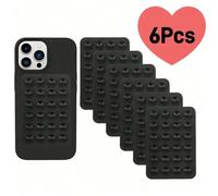 6 pezzi Supporto per telefono in silicone con ventosa - Libera le tue mani, Aspirazione super forte, Adatto per varie occasioni, Ideale per bellezza e fitness. Compatibile con telefoni iOS e Android, 