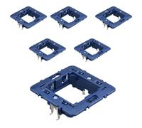 6 Pezzi Supporto Telaio Compatibile con Bticino Living International e Living Light, 2 Moduli Per Scatola 502, Serie MBL, Colore Blu