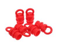 6 Pezzi Tappo per Palo Anello e Catena, Cappuccio Rosso in Gomma | Pali Guardrail e Corde Barriera, Uso in Cantieri e Impianti Stradali, Accessorio di Gestione