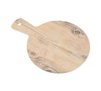 6 pezzi - Tavole rotonde simil legno con manico Ø23 x 32 x 1,5 cm in melammina