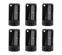 6 Pezzi Temperamatite da Carpentiere, 5,5x2,8 cm Temperamatite per Falegnami, Temperamatite Manuale per Matite da Carpentiere, Carpenter Pencil Sharpener per Lavorazione del Legno Scuola, Nero