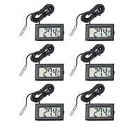 6 Pezzi Termometro Frigo, LCD Mini Termometro Digitale, Congelatore Acquario, termometro cucina, Misuratore di Temperatura con Sonda Impermeabile, Intervallo da -50°C a +110°C, Facile Lettura