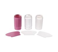 6 Pezzi Timbro per Unghie in Silicone Trasparente per Nail Art | Accessori per Manicure Diy, Facile da Pulire, Comodo per Raschiare lo Smalto