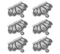 6 Pezzi Toppa Termoadesiva Corona Glitter Nero in Resina | Cucire, Lavabile e Iron On, per Pantaloni e Progetti Diy, per Rinnovare Capi Usati