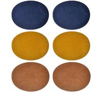 6 pezzi toppe ovali per gomito al ginocchio toppe termoadesive in pelle scamosciata a 3 colori toppe per gomito toppe di riparazione per vestiti giacche jeans top