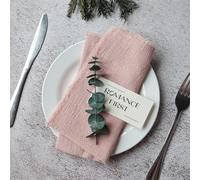 6 Pezzi Tovaglioli Stoffa 42 X 42cm Tovaglioli in Cotone Riutilizzabili Tovaglioli di Stoffa Morbidi e Confortevoli in Cotone con Frangia per la Decorazione Della Tavola, Matrimonio, Cena (Rosa)