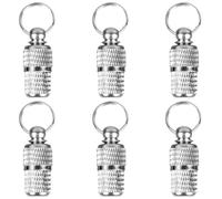 6 Pezzi Tubo Identificativo per Cani Anti Smarrimento a Capsula | Decorazione per Collo, Forma Compatta Argento, Adatto anche Gatto, Accessorio per Collare