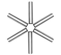6 Pezzi Tubo per Cannoli in Acciaio Inox, Forma Cilindrica | Pasta Sfoglia e Cornetti, Facile da Usare e Pulire, Finitura Argento, Set da Forno
