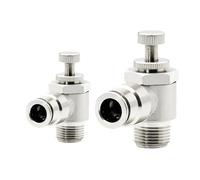 6 pezzi tutto in rame nichelato rapido trachea pneumatico SL4/6/8/10/12mm cilindro valvola di velocità valvola a farfalla filettatura esterna(SL4-M5)