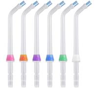 6 Pezzi Ugelli di Ricambio per Irrigatore Orale, 11.5 cm Riutilizzabile Punte Classiche da Tasca Parodontale, Classico Ricambio Punte Spruzzo Dentario Acqua per Pulizia di Impianti Corone Ponti