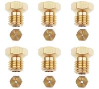 6 Pezzi Ugelli Gas Metano, Ugelli Gas Gpl, Alesatori Per Ugelli Gas, Kit Di Conversione Degli Ugelli a Gas, 1/2" Ig x 1/4", Adatto Per Fornelli a Gas, Fornelli a Sgabello, Fornelli Da Campeggio