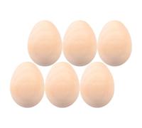 6 Pezzi Uova di Legno Pasquali Diy, Gioco Creativo da Dipingere | Uova Plastica Apribili, Uovo di Legno Color Kaki, Uso in Casa, Stile Simulazione