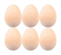 6 Pezzi Uovo di Pasqua in Legno da Dipingere, Gioco Creativo Khaki | Uova Plastica Apribili, per Pasqua e Feste, Pratica Manuale, Forma Ovale, Stile Simulazione