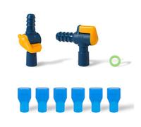 6 Pezzi Valvola di Ricambio per Camelbak, Boccaglio per Pacchetto di Idratazione con 2 Connettori per Tubo Flessibile e O-ring per Camelbak Zaino Serbatoio Dell'Acqua (Passante + Angolato)