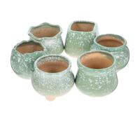 6 Pezzi Vasi Per Piante In Ceramica Verdi Semplici E Pratici